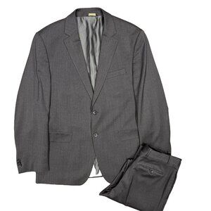 Banana Republic Suit 2pc Grey Cerruti 1881 Italy Wool Modern Fit 42R 36x33